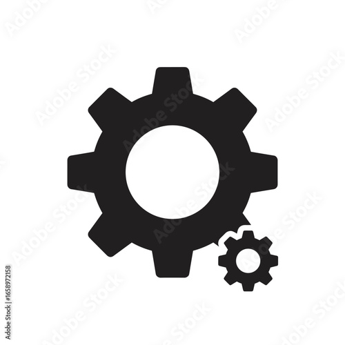 Minimalist Gear Icon Set for Settings and Adjustments