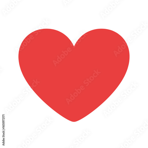 Minimalist Red Heart Icon Design