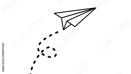 paper plane flying
