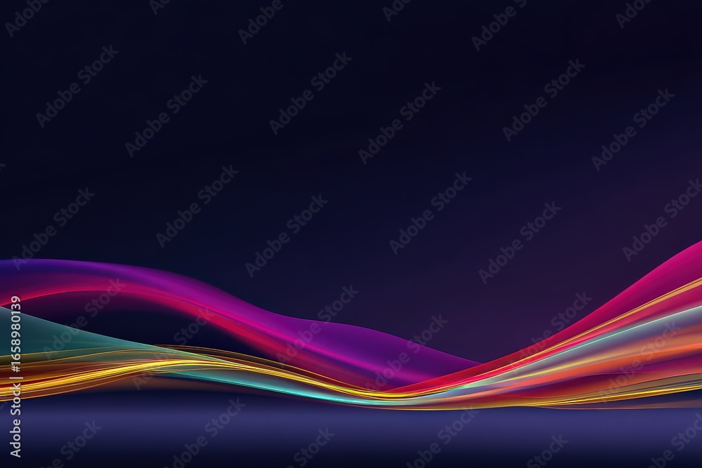Naklejka premium Abstract Colorful Gradient Waves Background