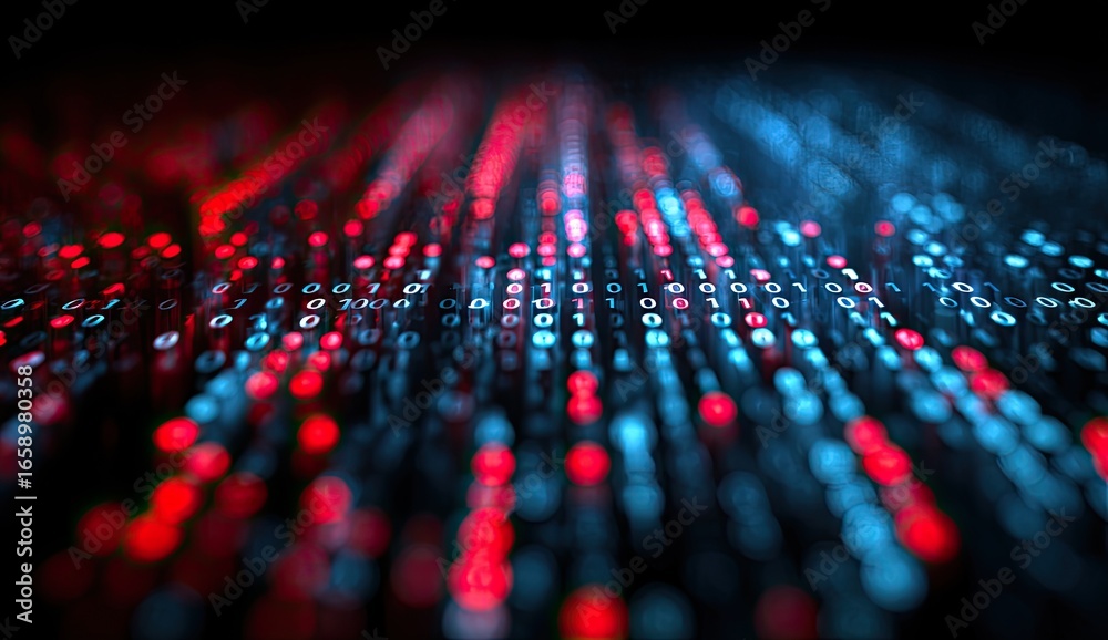 Obraz premium Abstract digital binary code
