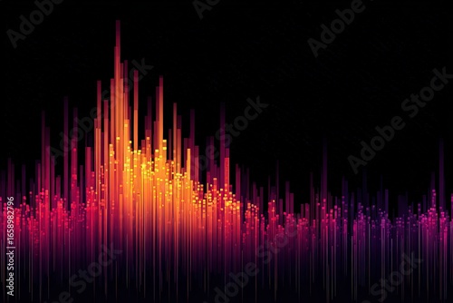 Abstract Night Cityscape Digital Art