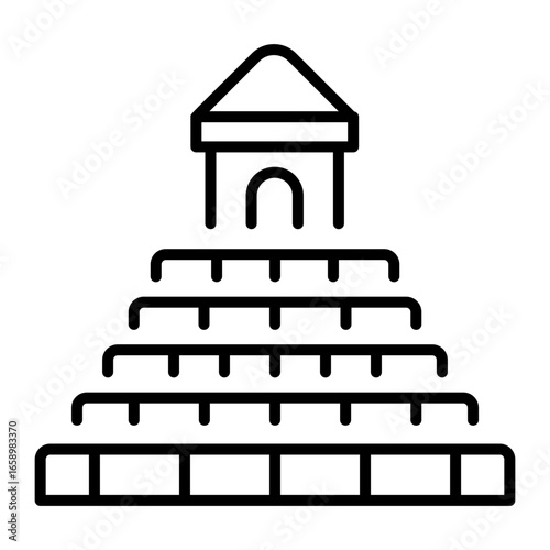 A line style icon showing cyrus tomb