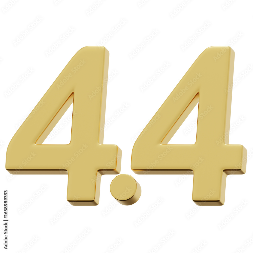 Obraz premium 3D Gold 4.4 Sale Icon