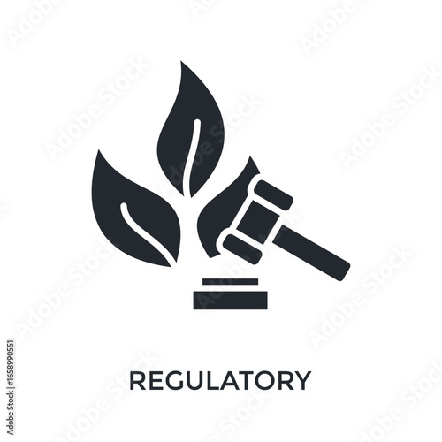 Regulatory Icon Glyph Style. Vector Illustration For Graphic Design