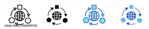 Adaptive Network  Icon Set Multiple Style Collection

