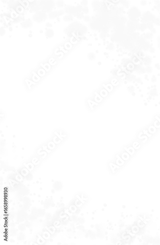 winter snow frame with frost and snowflakes isolated on transparent background.
