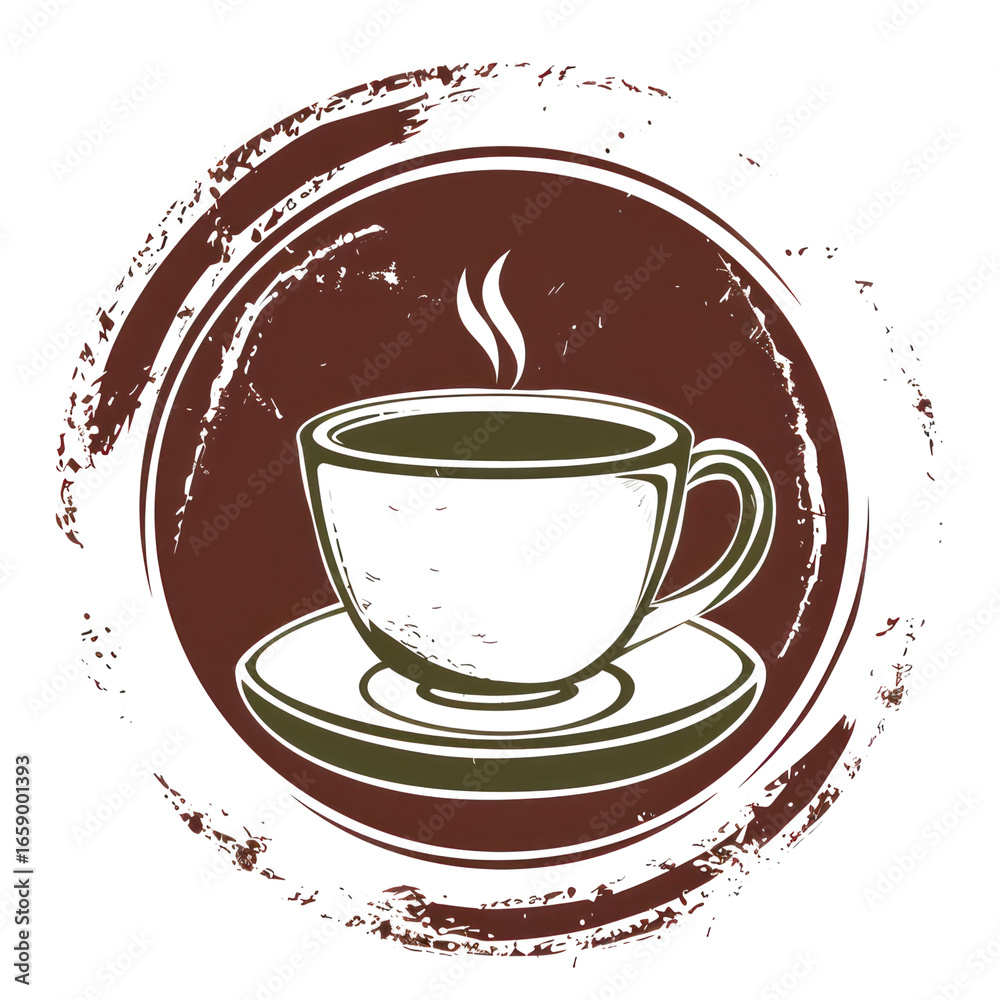 Obraz premium PNG A cup of coffee illustration beverage vintage.