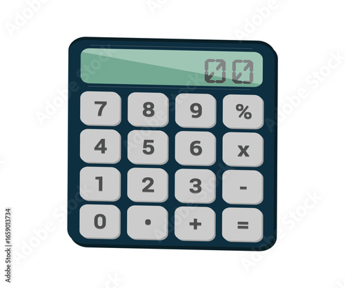 Modern calculator icon with numeric buttons and display
