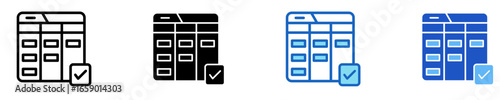 Kanban Board  Icon Set Multiple Style Collection
