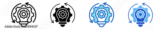 Process Improvement  Icon Set Multiple Style Collection
