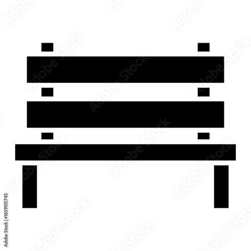vector illustration of a wooden bench
