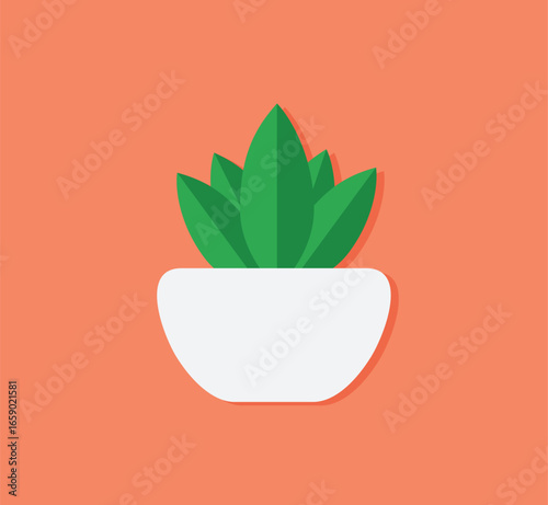 Vibrant botanical illustration with colorful leaves and stems