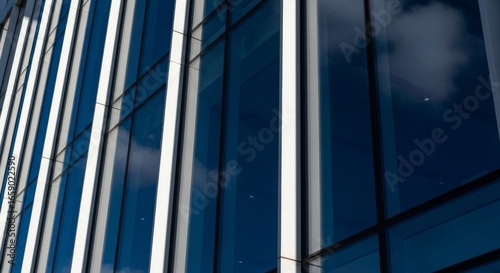 Wallpaper Mural Modern Glass Facade of Urban Office Building with Cloud Reflections Torontodigital.ca
