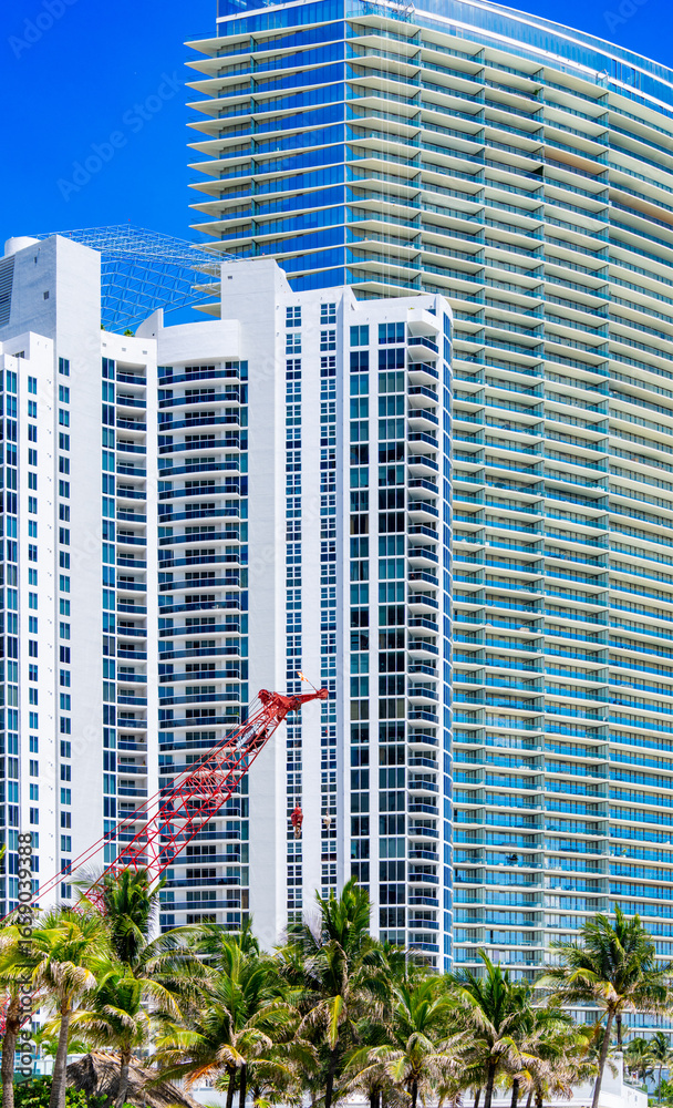 Fototapeta premium Towers and palms Sunny Isles Beach Florida