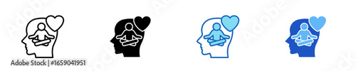 Mindfulness  Icon Set Multiple Style Collection
