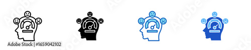 Self-Control  Icon Set Multiple Style Collection
