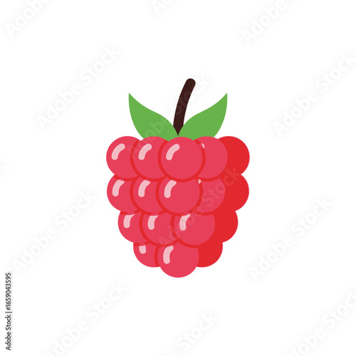 Sweet Raspberry Illustration A Delightful Vector Graphic of Fresh Raspberries