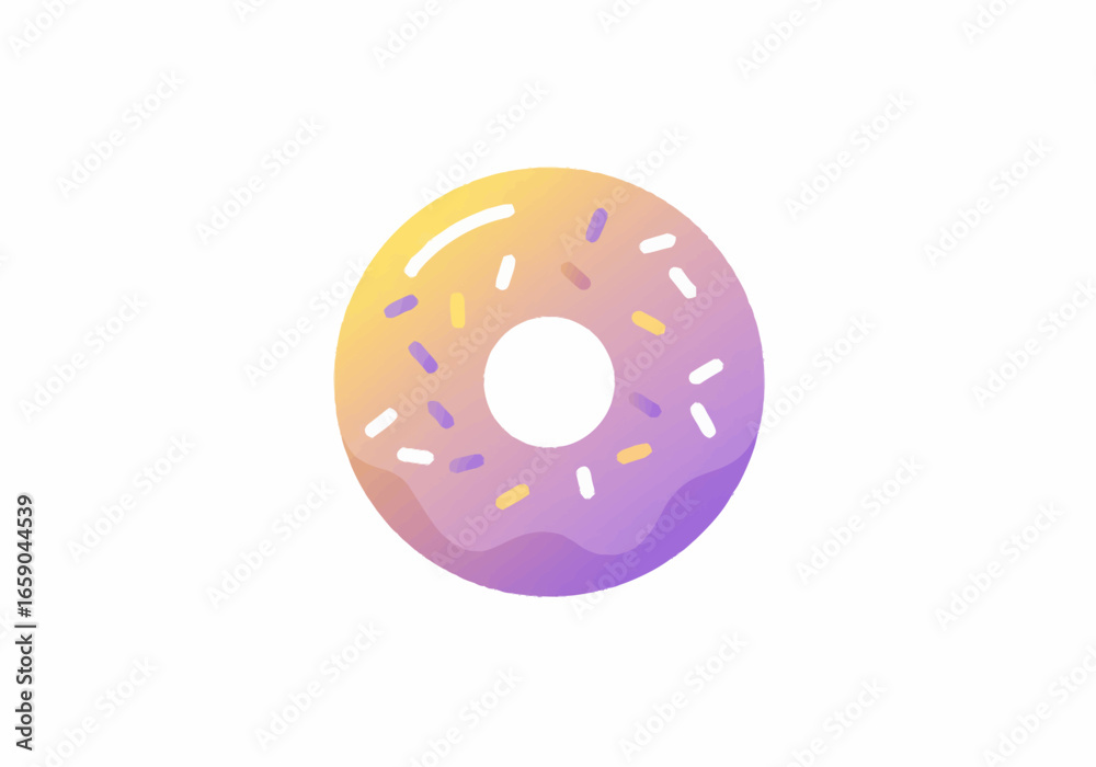 Obraz premium Delicious Gradient Donut with Sprinkles.