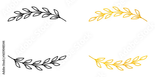 Elegant leafy frame for text highlights – A minimalist frame that gives text a premium look