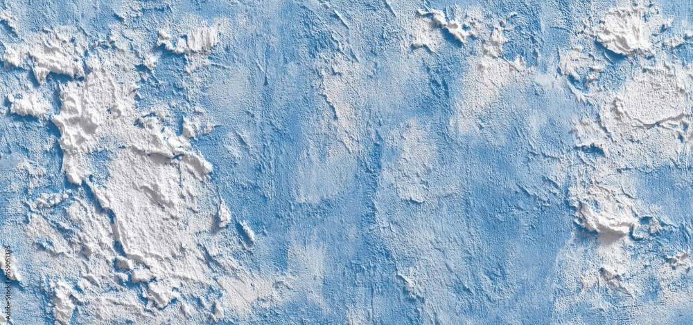 Obraz premium Textured blue surface with white raised areas