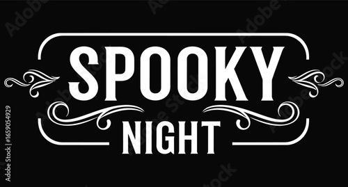 Spooky Night Halloween Vector Design .