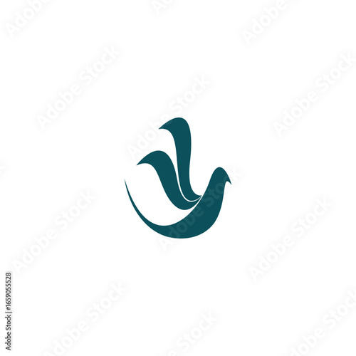 Flying bird icon vector for business template
