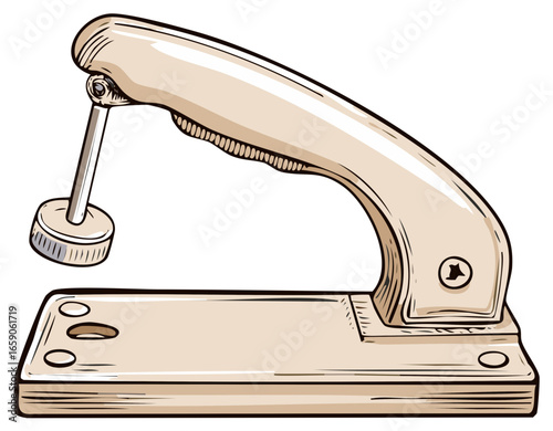 Handheld Grommet Machine Tool for Fabric and Leather Craft, Grommet Attacher Hand Press