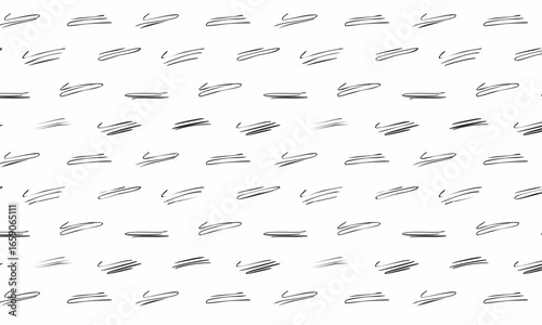 Hand Drawn Various Scribble Strokes in a Grid Seamless Pattern