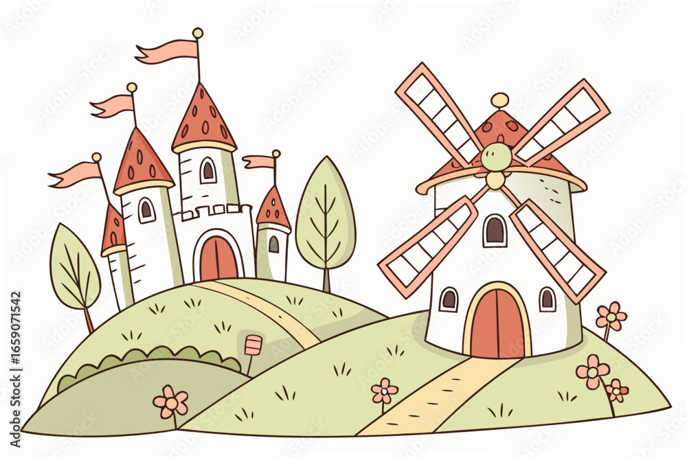 Naklejka premium fairy tale castle