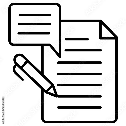 Speech Writing Outline Icon