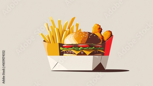 french fries with ketchup