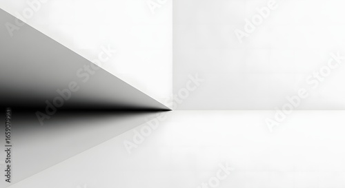Wallpaper Mural Abstract minimalist corner with light and shadow, creating a modern and clean design. Torontodigital.ca