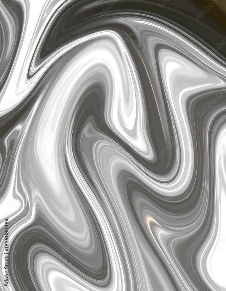 Fototapeta premium Abstract grayscale marble swirls