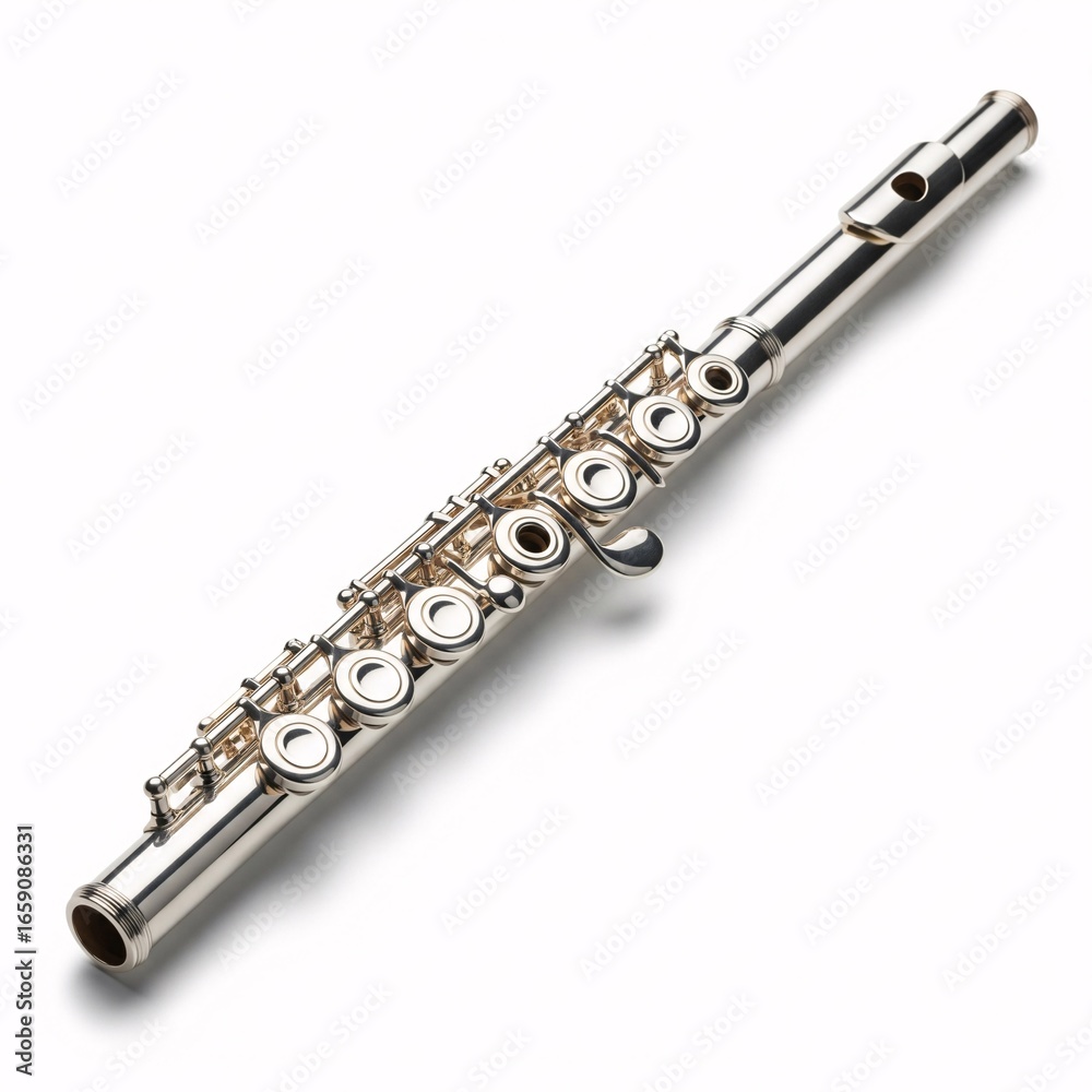 Fototapeta premium Flute isolated on white background.