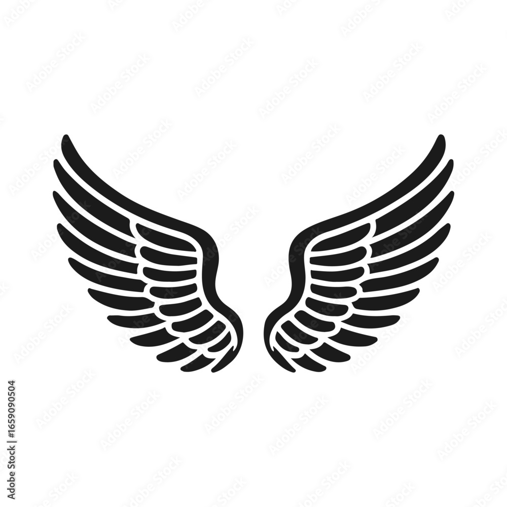 Obraz premium Angel Wings Svg