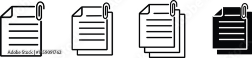 Document icons indicating attached files, perfect for presentations, and websites. The icons are versatile for design needs