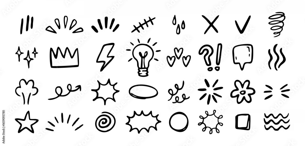 Obraz premium Expression sign hand drawn do...