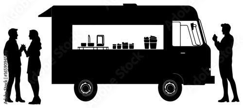 Truckside Tales: Silhouette Squad Swapping Stories Over Eats
