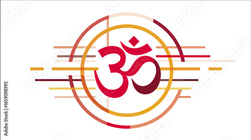 Om symbol design illustration