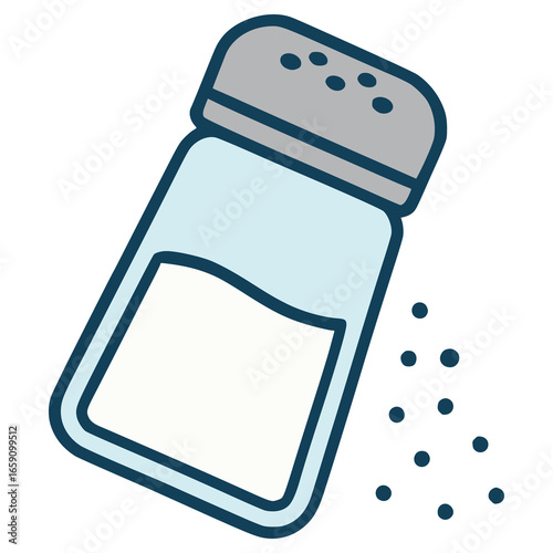 salt shaker flat color vector illustration template design