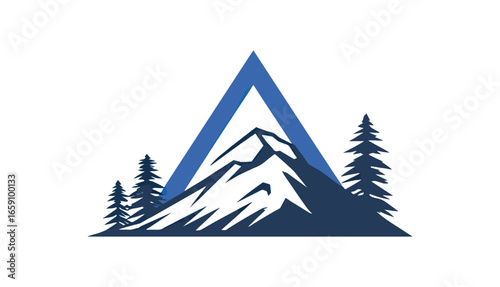 Mountain range logo design graphic