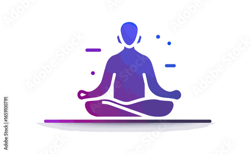 Person in meditation pose illustration