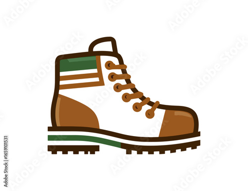 Hiking boot illustration design graphic