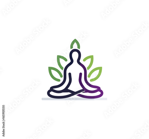 Meditation pose illustration
