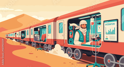 train in the city