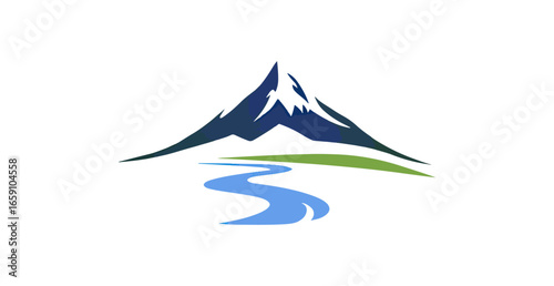 Mountain river landscape image