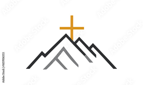Faithful mountains logo design