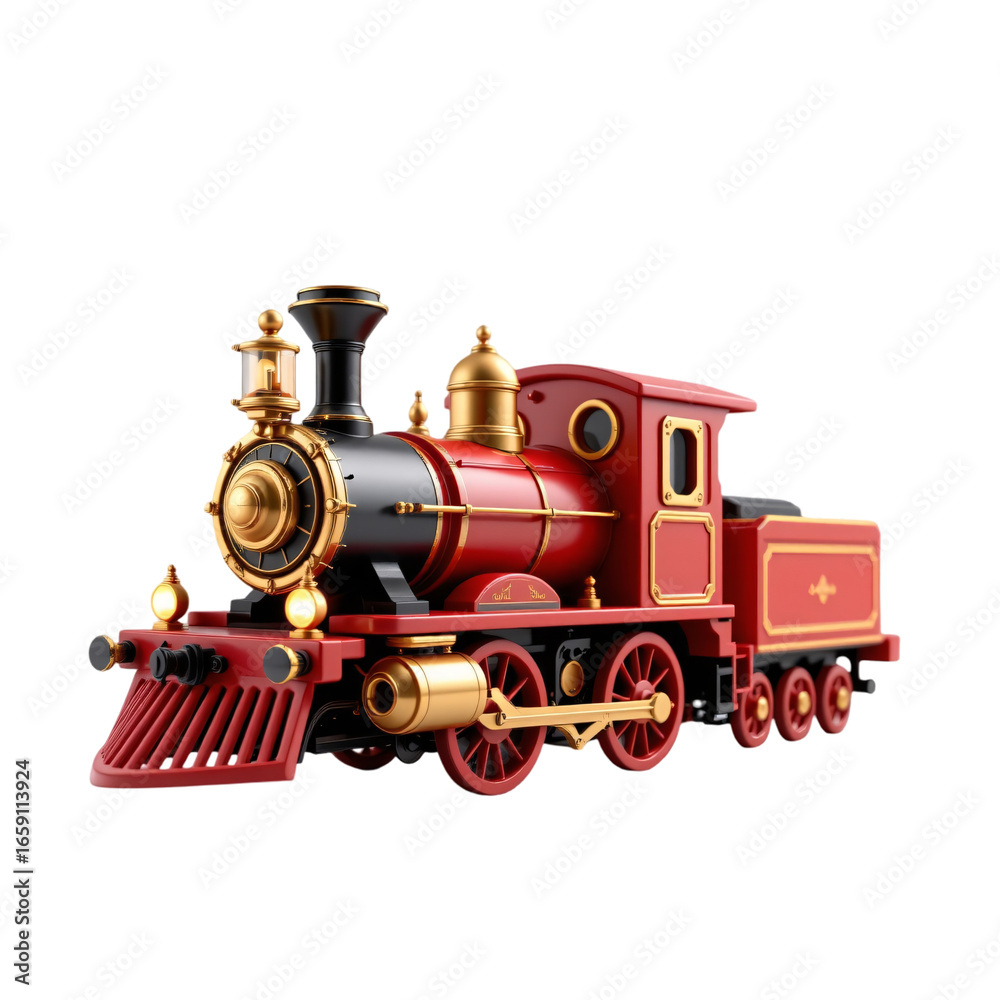 Naklejka premium Vintage steam train adventure railway station model photography classic environment close-up journey concept