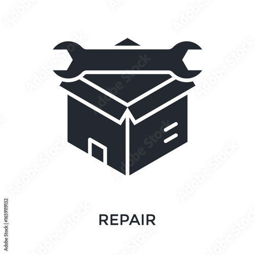 Repair Icon Glyph Style. Vector Illustration For Graphic Design